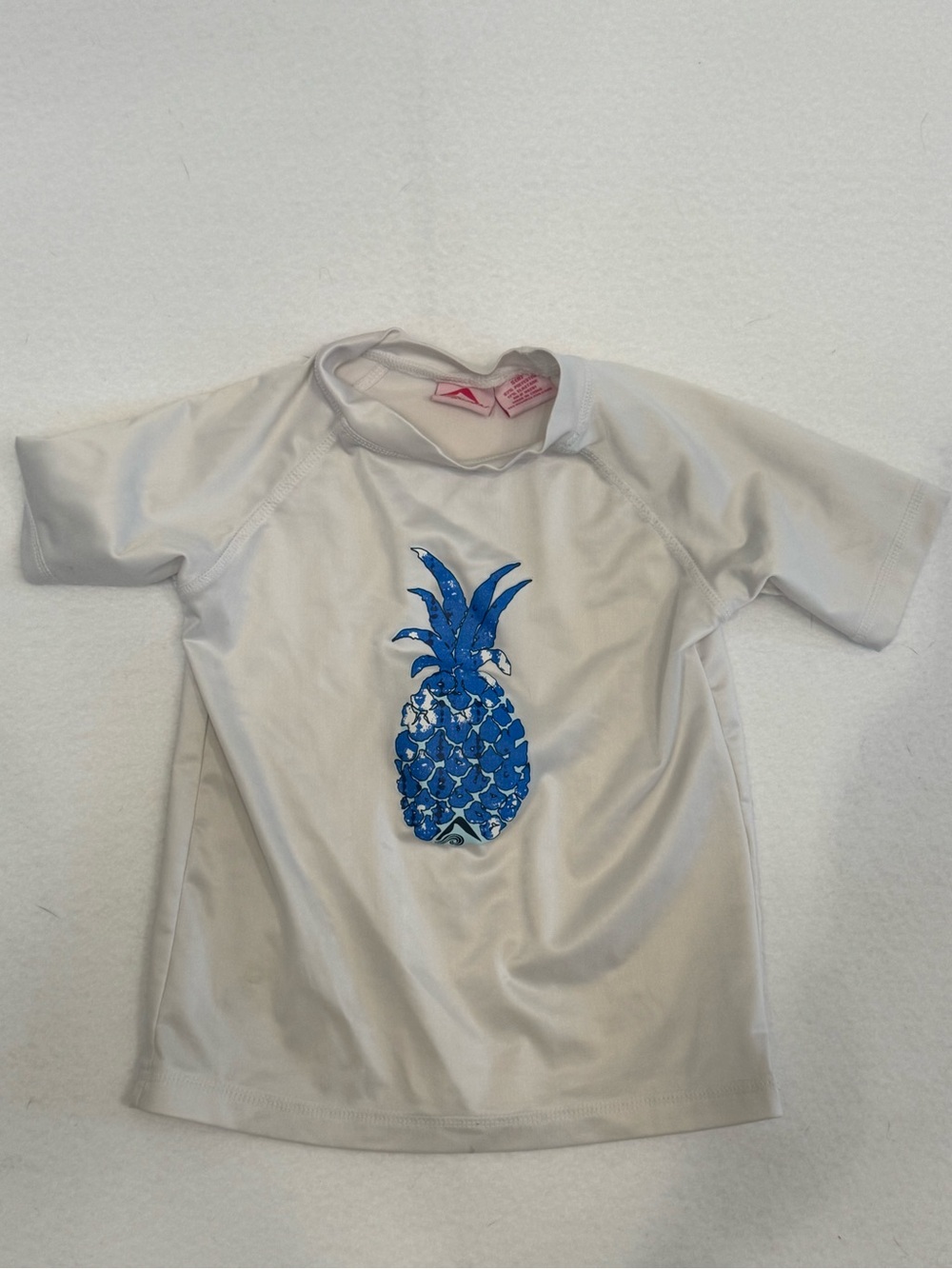 Kanu Surf Kids White Rashguard with Blue Pineapple